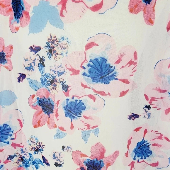 Women's Floral Sheer Lightweight Beachy Boho Festival Whimsical Kimono - Picture 4 of 5